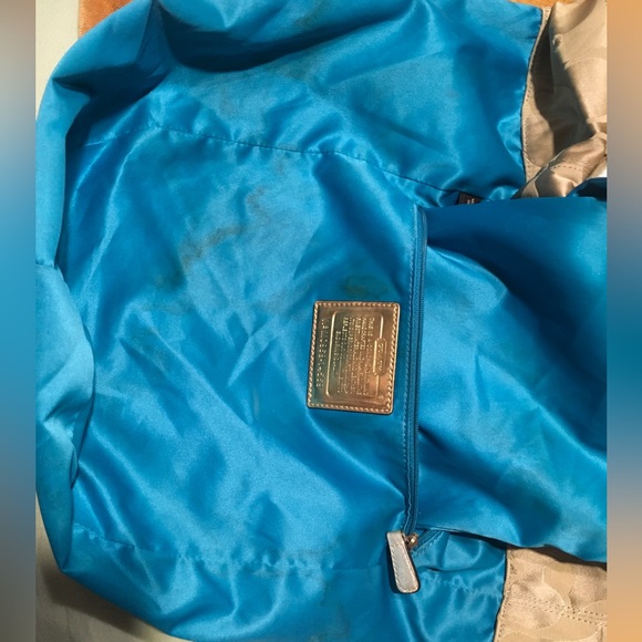 Coach Poppy Signature Large Tote Shoulder Handbag - Picture 12 of 15